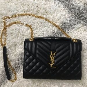 Yves Saint Laurent tri-quilt envelope shoulder bag